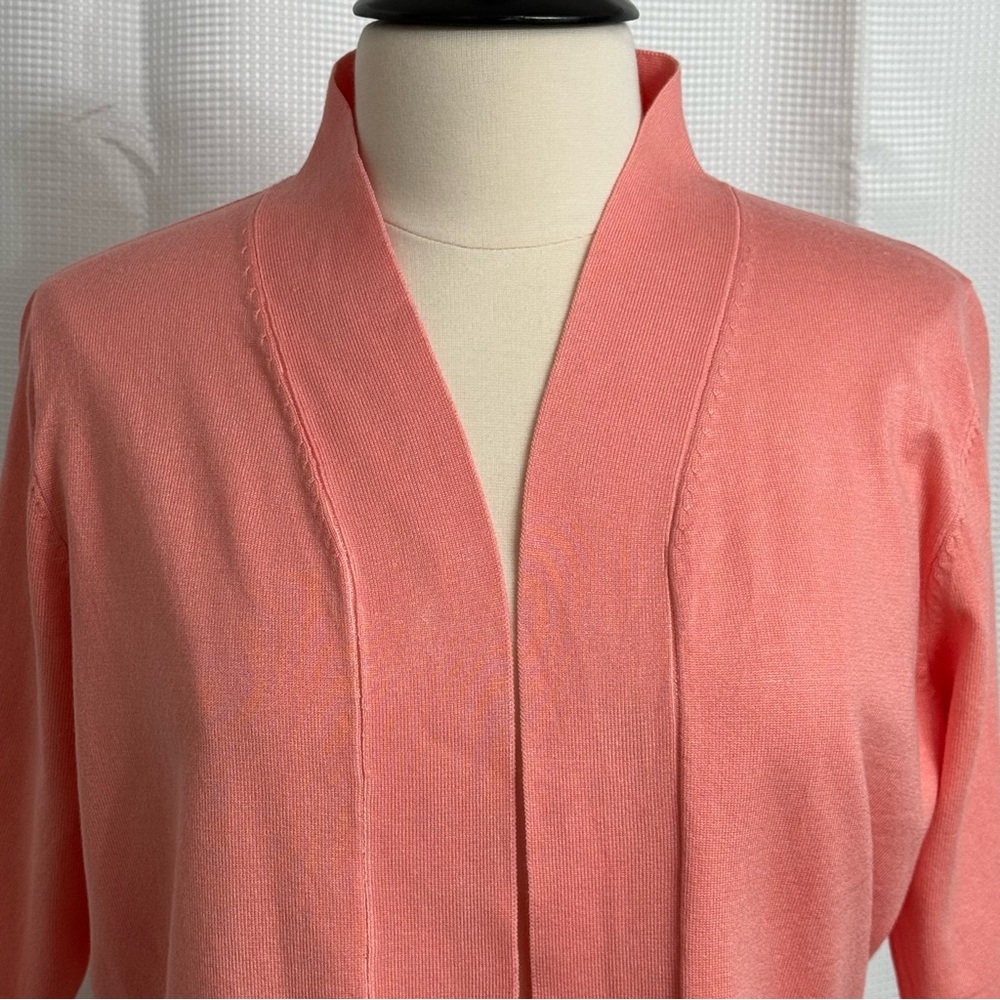 Danibe Designed in California Women's Crop Open Front Shrug, Peach, Size XXL - Picture 2 of 6